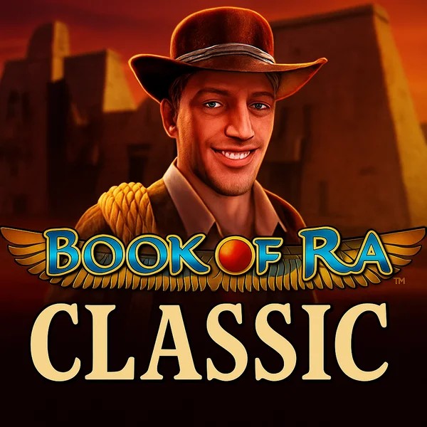 Book of Ra Classic online game logo by Novomatic on hypekasinocasino.com