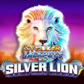 Jackpots logo of Stellar Jackpots with Silver Lion from Lightning Box Game at Hypekasino Casino